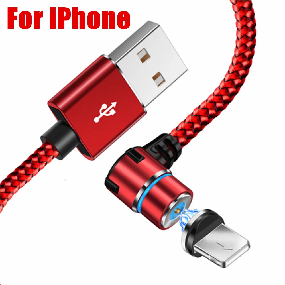 Олаф Магнитный Кабель Micro-USB для быстрой зарядки Тип usb C кабель магнит Зарядное устройство для передачи данных кабель для зарядки USB шнур для iPhone samsung Xiaomi - Цвет: Red for iPhone