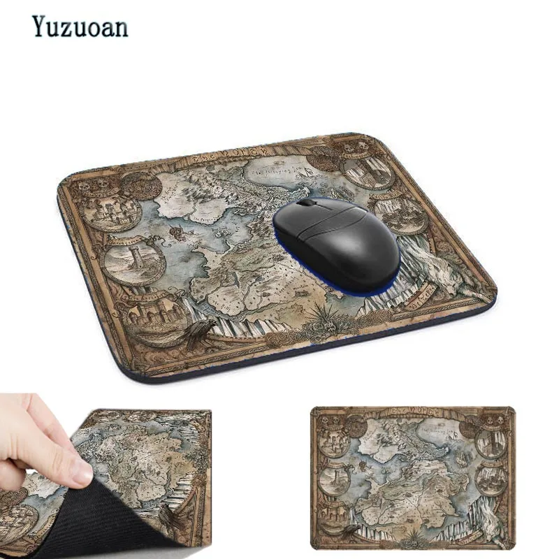 Yuzuoan 18X22CM 20X25CM or 25X29CM Three Kind Of Size Selection Silicone Custom Gaming Mouse Pad Map Mousepad | Компьютеры и офис