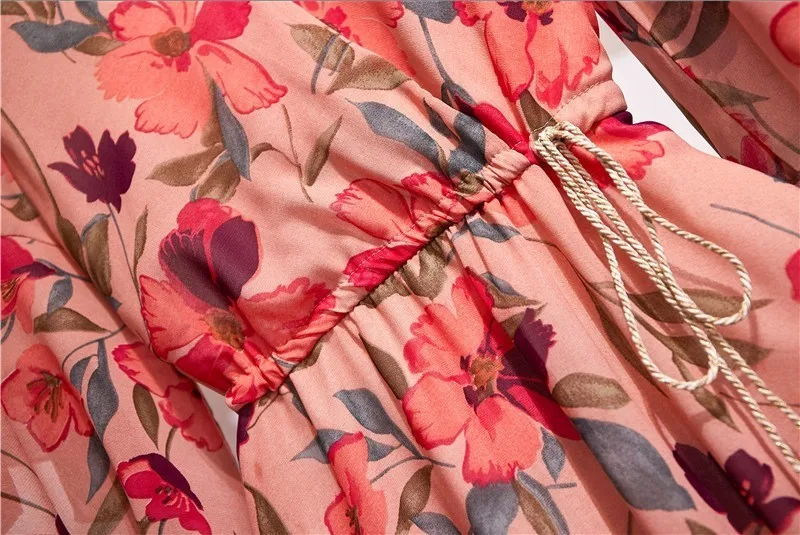Летнее шифоновое платье с цветочным принтом Vestidos Mujer 9 видов цветов эластичные