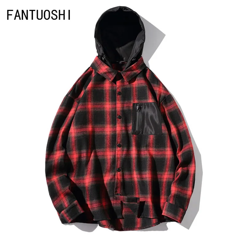 Новая клетчатая рубашка для мужчин с длинным рукавом Тонкая Повседневная