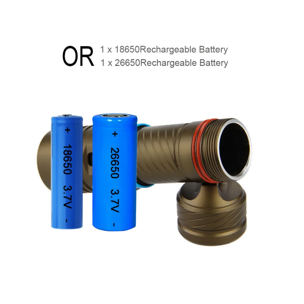 Подводный Портативный светодиодный фонарик Дайвинг Diver осветитель для