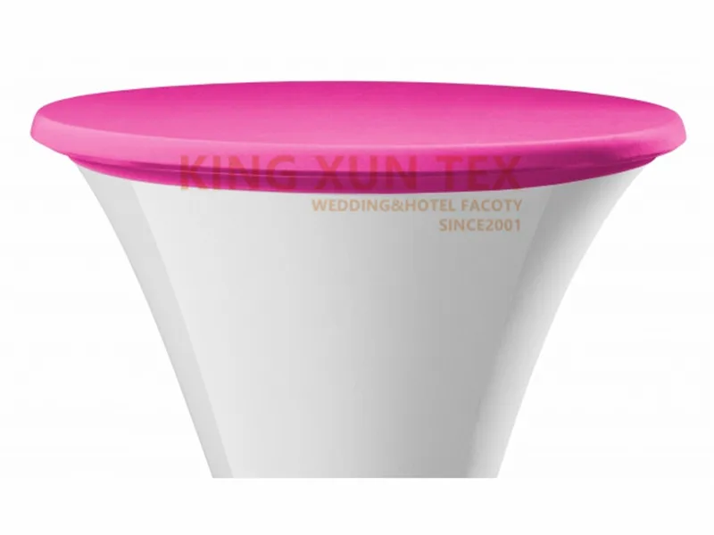 fuchsia Верхняя крышка стола из лайкры и спандекса для бистро, Коктейльные скатерти, украшения для свадебной вечеринки - Цвет: fuchsia