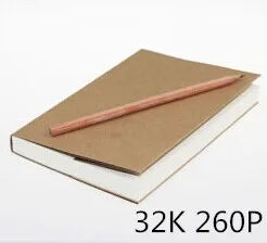 32K 260PAGES Винтажный альбом для рисования 32 K/16 K, альбом для рисования, пустые страницы, блокнот, товары для искусства-высокое качество - Цвет: 32K 260PAGES