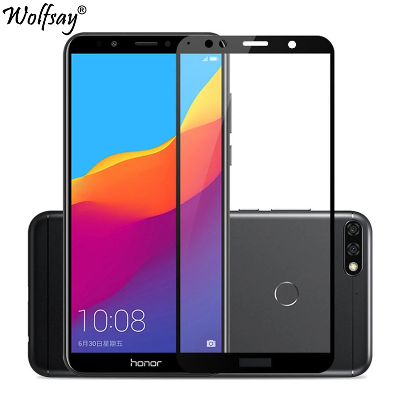 Защитное стекло для Huawei Y6 2 шт. полное покрытие закаленное 2018 защитная пленка Honor 7A