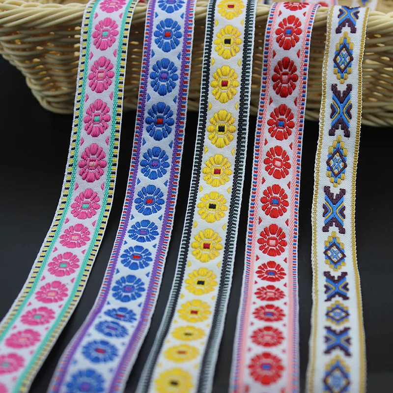 10 ярдов оригинальная вышивка этническая жаккардовая лента кружевная 2 5 см