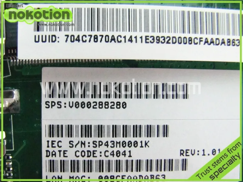 NOKOTION V000288280 материнская плата для ноутбука Toshiba Qosmio X870 X875 6050A2493501-MB-A02 HM76 HD4000 DDR3 с графикой слот