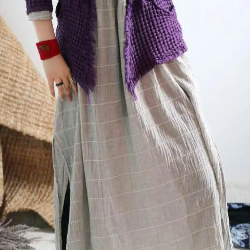 Женское свободное платье с длинным рукавом USWMIE повседневное однотонное в стиле