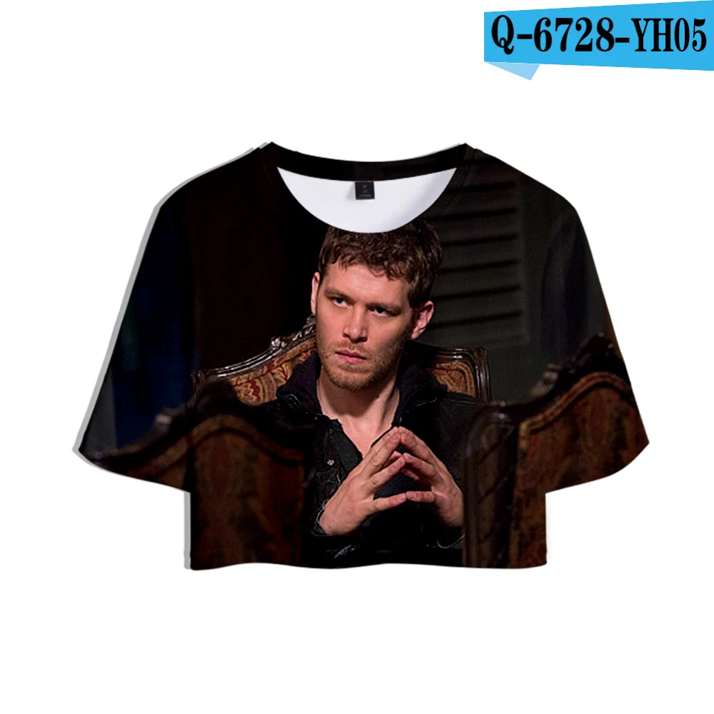 ТВ серия Дневники вампира Niklaus Mikaelson Топы Урожай девушка футболка короткая футболка женская сексуальная распродажа Повседневная одежда - Цвет: picture color