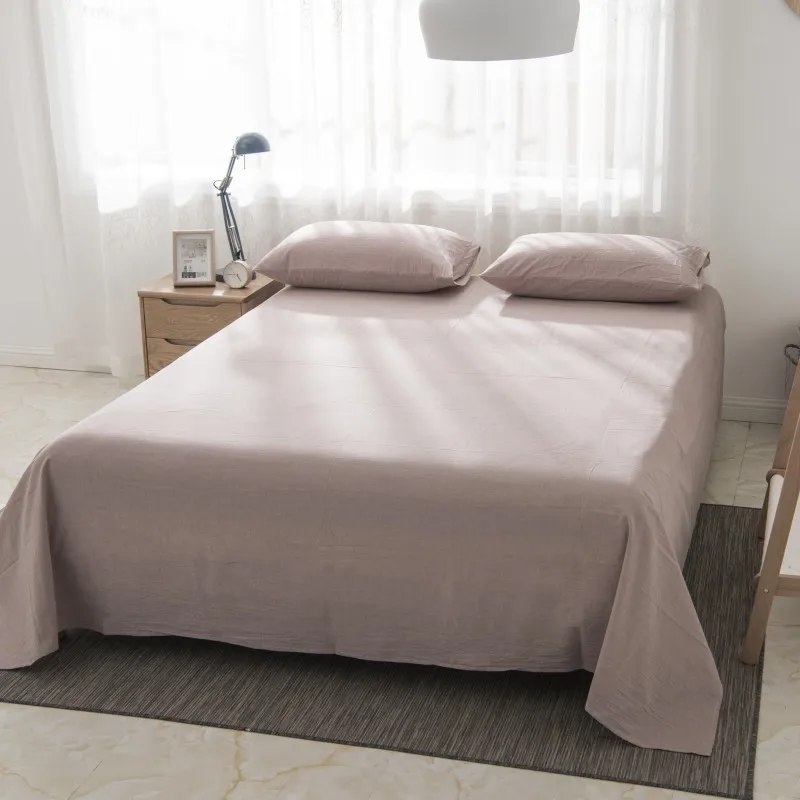 3 шт. 100% Помытый хлопок ультра мягкий дышащий простынь Набор плоский лист