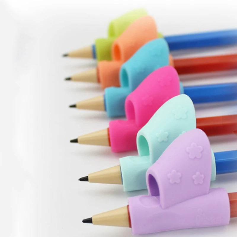 3 шт. детский силиконовый держатель для карандашей|Стержни ручек| |
