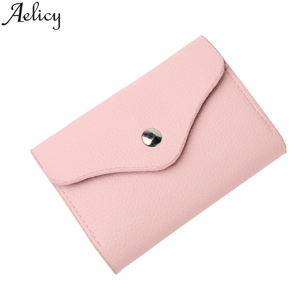 Aelicy Мужской Женский Повседневный винтажный короткий кошелек сумочка кожаный для