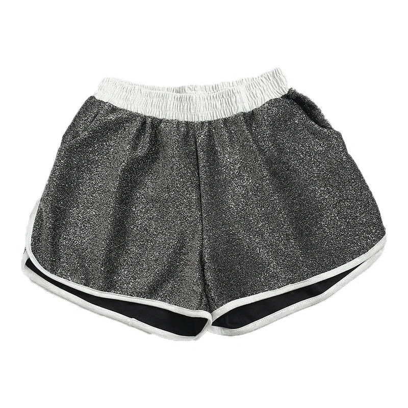 Женские осенние повседневные шорты с карманами Hermicci 2017 женские блестящие