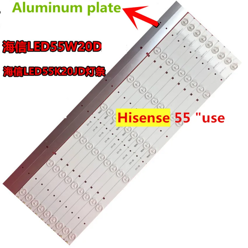 11 шт./лот для Hisense LED55W20D световая панель 55 дюймовая 7 легкая алюминиевая подложка 61