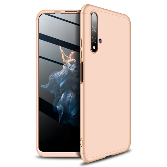 Золотой Koosuk 3-in-1 Back Cover For Huawei Honor 20 Pro Honor20 Lite PC Hard Matte Phone Protection Case Coque - Цвет: Золотой
