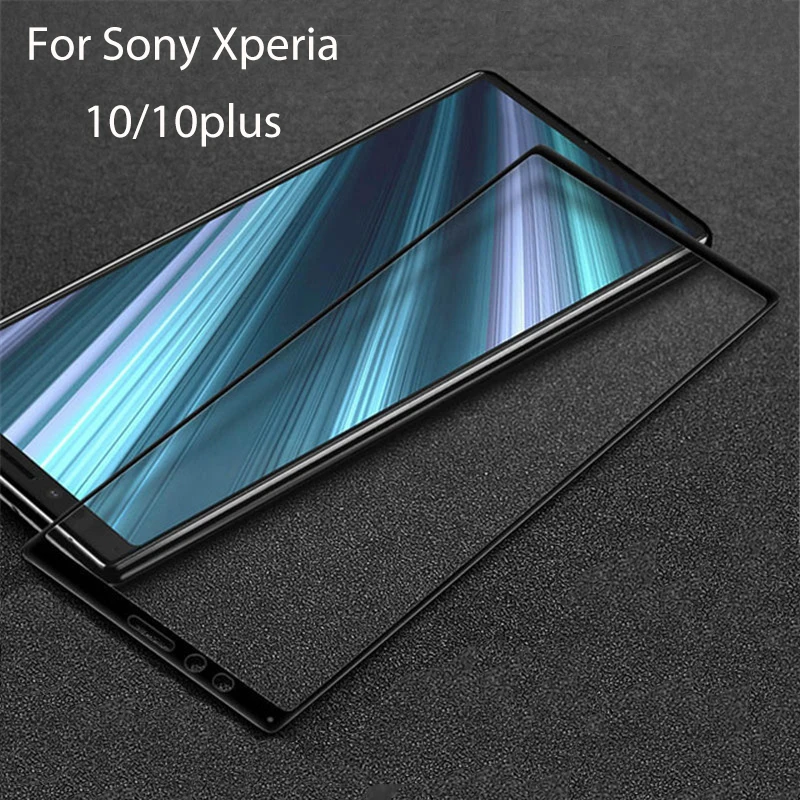 Full cover Tempered glass For Sony Xperia 10 Plus Screen protector Sonny X peria Xperia10 10Plus glas Protective Film | Мобильные