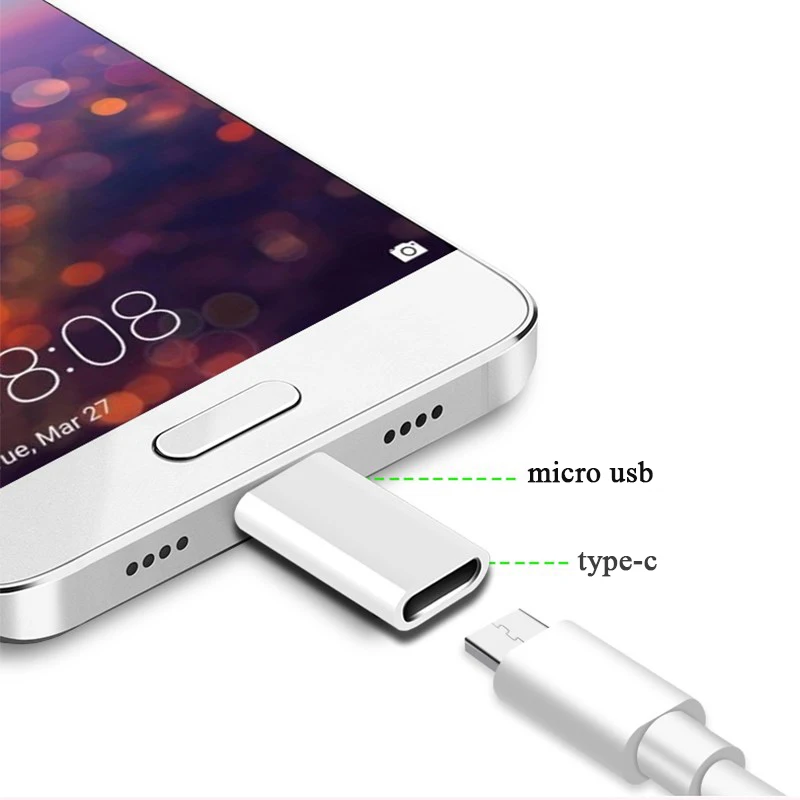 Адаптер SIANCS Mini Type C Женский на Micro USB Мужской внешний разъем для зарядного