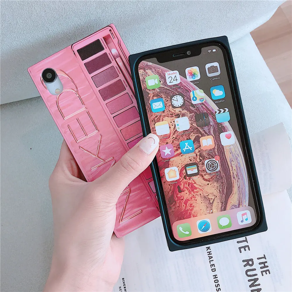 INS тени для век лоток телефонный чехол iPhone XS Max XR 7 8Plus 6s 6plus IMD Урбан спад NAKED3 мягкий