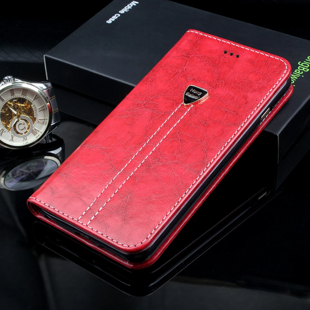 Кожаный чехол кошелек с откидной крышкой для Xiaomi Redmi Note 5 глобальная версия