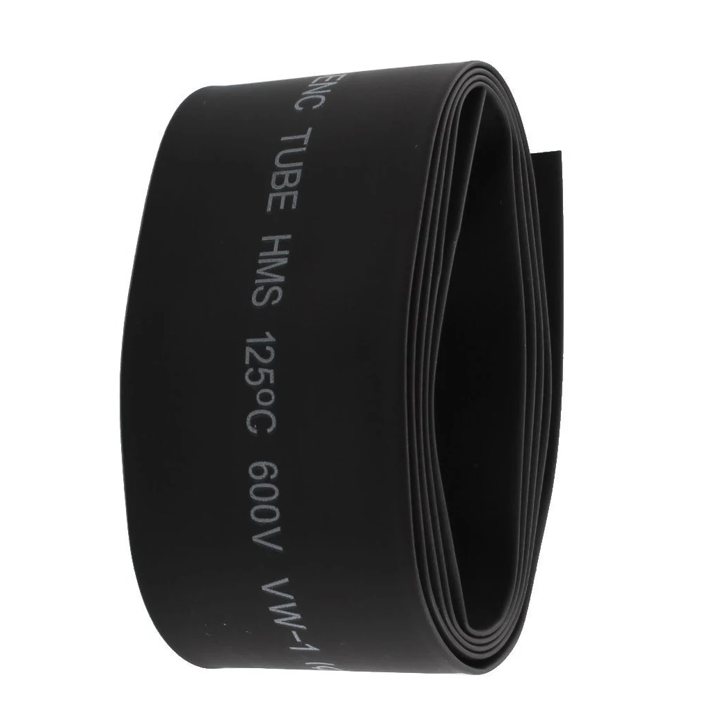 30mm 2:1 Black Polyolefin Insulation Heat Shrink Tubing 1M | Cable Sleeves