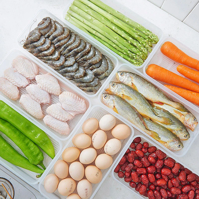Пластиковые корзины для хранения холодильник коробка для хранения продуктов прибор для хранения фруктов контейнеры с крышкой кухня холодильник шкаф морозильник ланч бокс