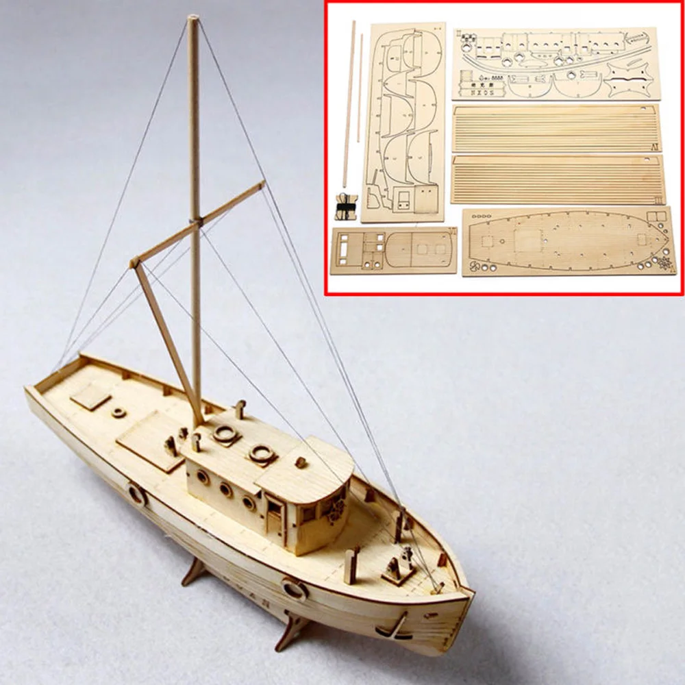Деревянная модель парусной лодки DIY Kit корабль сборки 1/30 масштаб украшение игрушка подарок