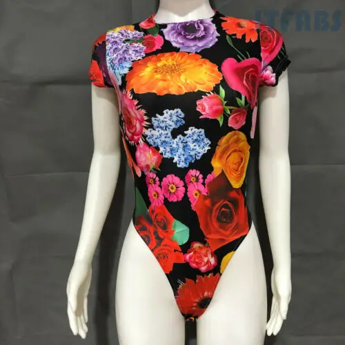 Купальник женский тропический Монокини бикини с принтом листьев бандажный