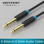 Аудиокабель Vention с разъемом 6,5 мм, позолоченный кабель 2 м, 3 м, 5 м, Aux кабель для гитарного смесителя, усилителя Aux Cabo 0,511.5235810 м