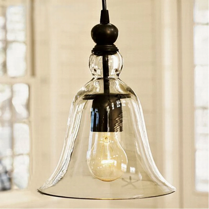 Современные подвесные промышленные светильники из прозрачного стекла лампы