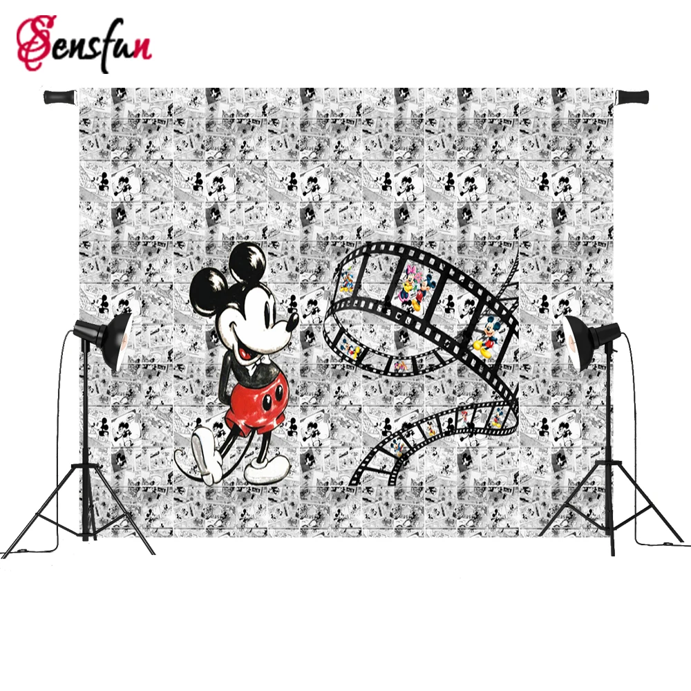 Sensfun Микки Минни Маус танец пользовательские фотостудия фон баннер виниловая ткань Винтаж фотосессия 8x8ft