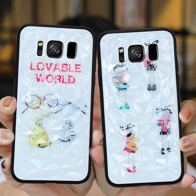 3D чехол с алмазной текстурой для Samsung Galaxy S10e S10 S9 S8 Plus + Note 8 Note9 чехлы ромбовидный