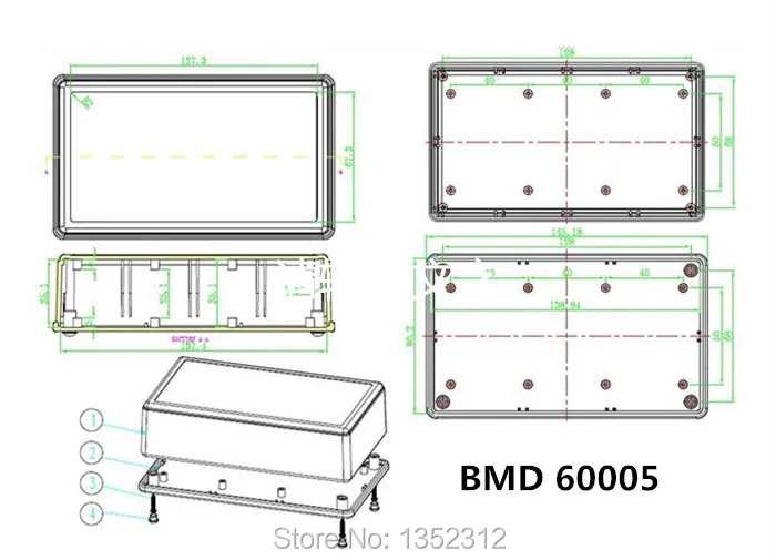 Free shipping One pcs 145*85*40mm housing DIY plastic junction box enclosure for electronic desktop project case | Инструменты