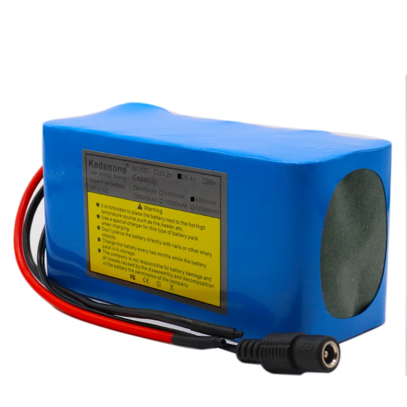 High capacity 29.4V 6Ah 7S3P 18650 Battery li-ion battery pack 29.4v 6000mah Electric bicycle moped /Li-ion + Charger | Электроника