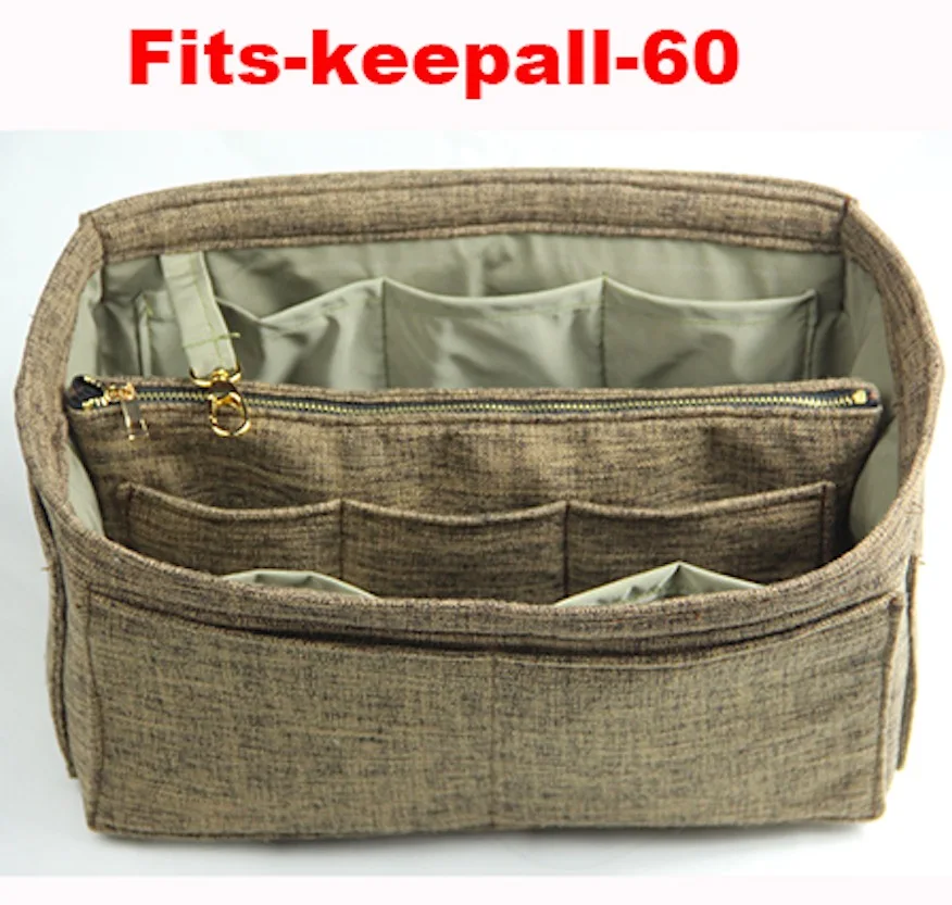 keepall-60 Подходит для Speedy25 30 35 40 восхитительная ручная тканевая сумка органайзер сумка-тоут кошелек вставка Водонепроницаемый Косметический подгузник вещи сумка - Цвет: keepall-60