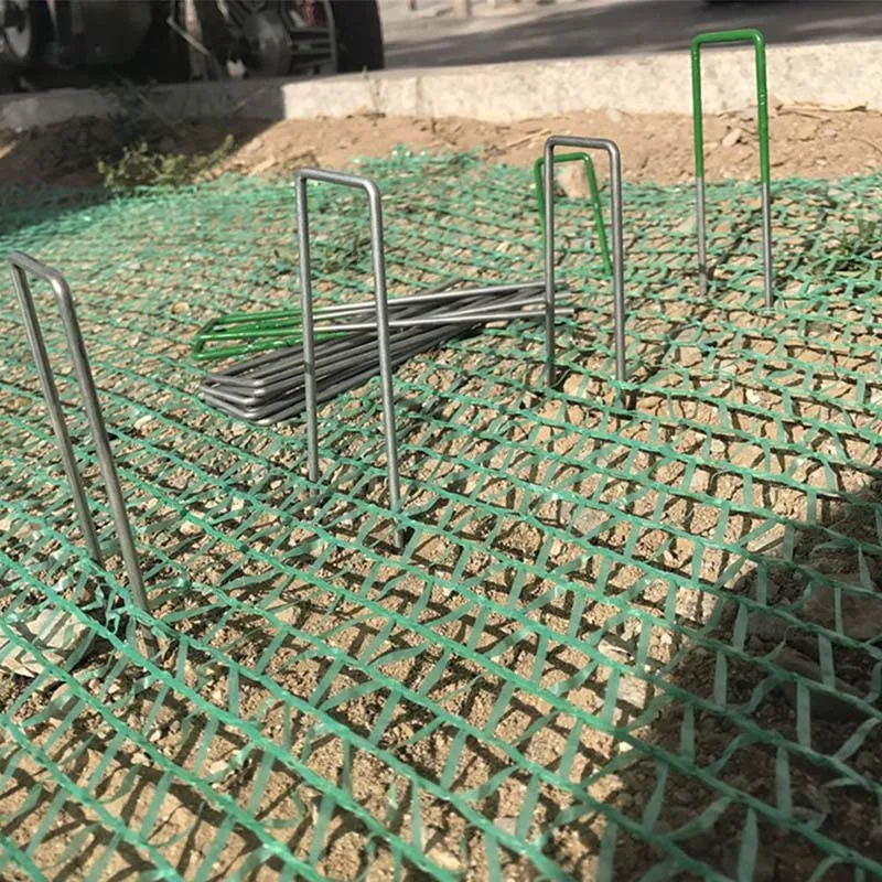 Новая половина зеленая искусственный трава газон U булавки металлические оцинкованные колышки скобы травы бытовые инструменты садовая ограда из растений прочные заборы