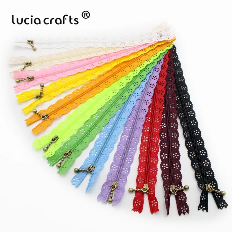 Lucia ремесла 20 см нейлон катушки красивые кружева молнии для DIY сумка портной канализации ремесло розничная J0301