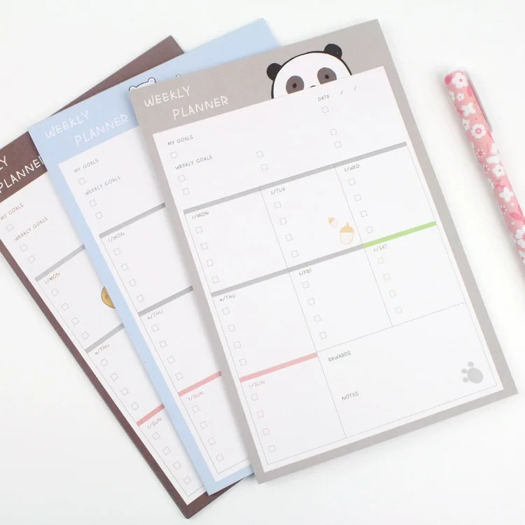 Корейские канцелярские принадлежности новый блокнот для записей Еженедельный