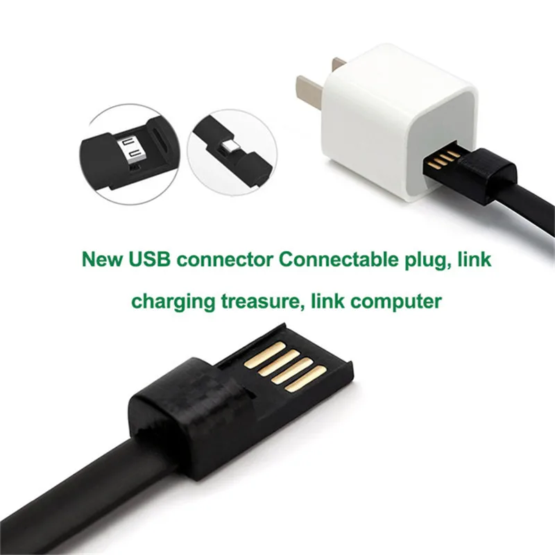 Уличный портативный зарядный кабель Mini Micro USB Type C для передачи данных и