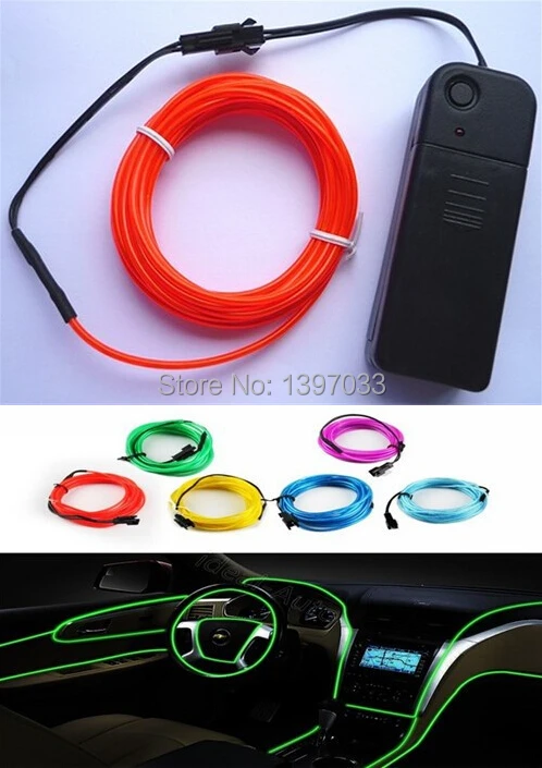 Водонепроницаемая неоновая вывеска 3 м гибкая светящаяся EL проволочная веревка