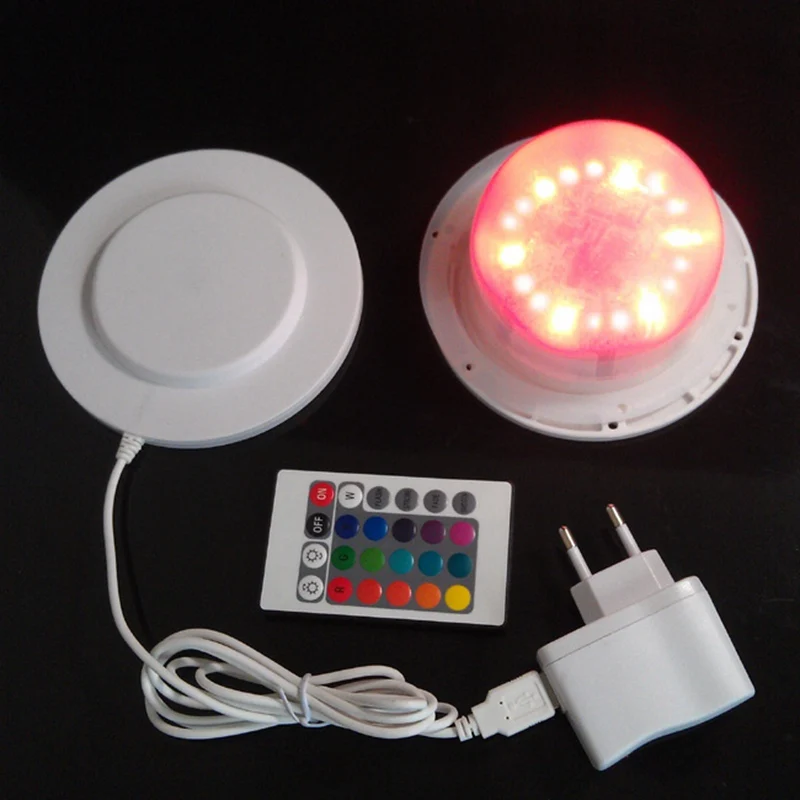 120 мм 24 RGBW + Whit LED IP68 Индуктивный заряд клавиши ИК пульт дистанционного управления
