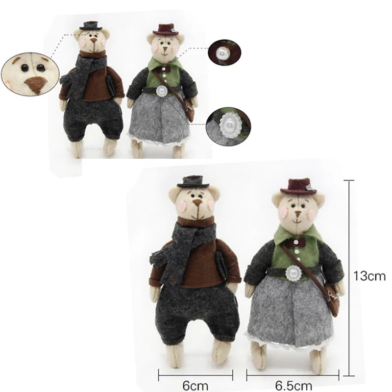 Милый медвежонок семья войлочная ремесла набор кукла ручной работы швейная