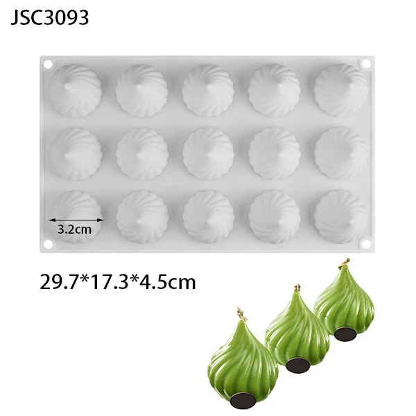 JSC3093 SJ форма для выпечки Силиконовая торта сердцем круглая форма кухня домашней выпечки инструменты силиконовые формы хлеб для муссов и десертов шоколадное пирожное плесень - Цвет: JSC3093