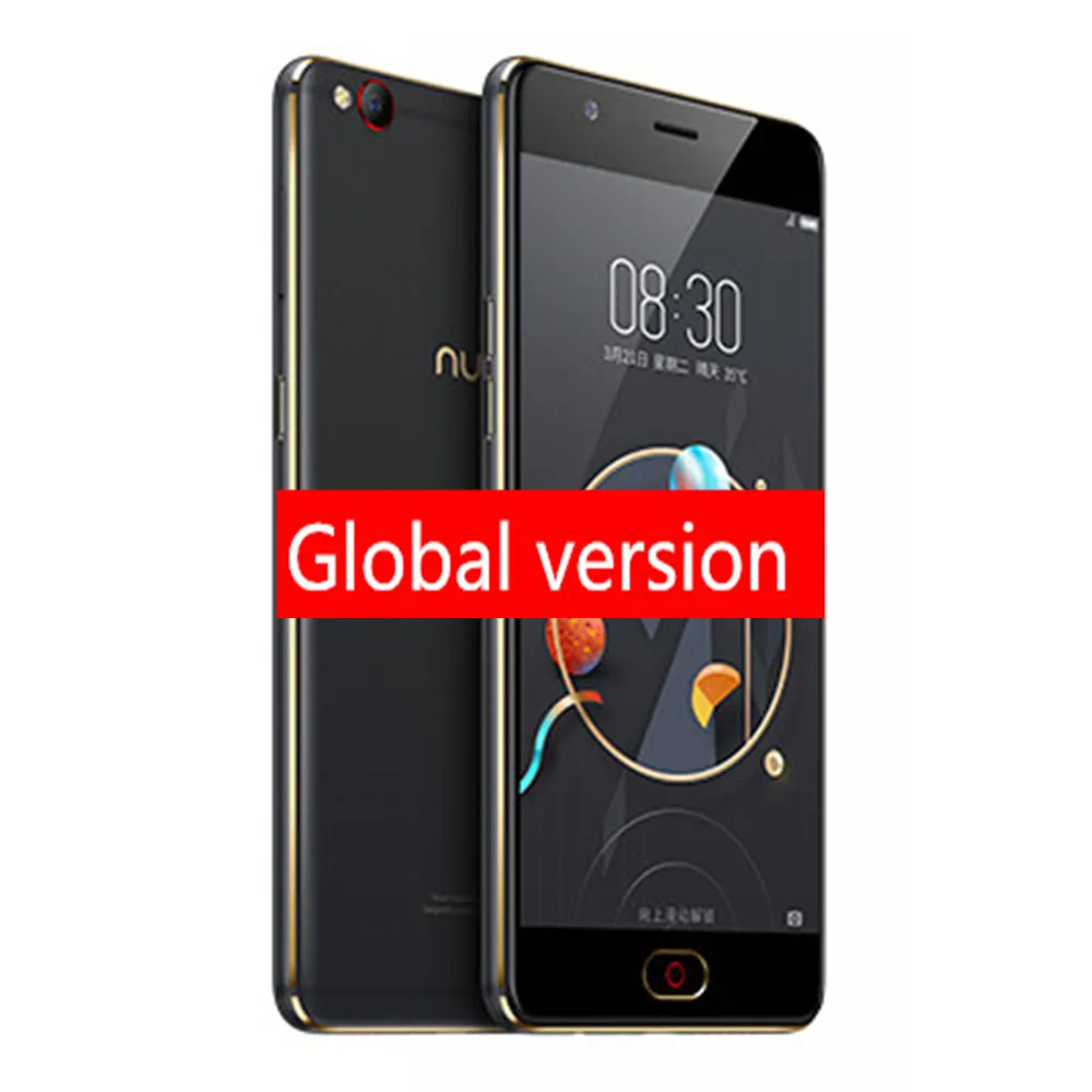 Глобальная версия, Nubia N2, 4 ГБ, 64 ГБ, мобильный телефон, 4G, LTE, четыре ядра, 5000 мА/ч, 5,5 дюйма, фронтальная, 16 МП, задняя, 13,0 МП, отпечаток пальца ID - Цвет: Black