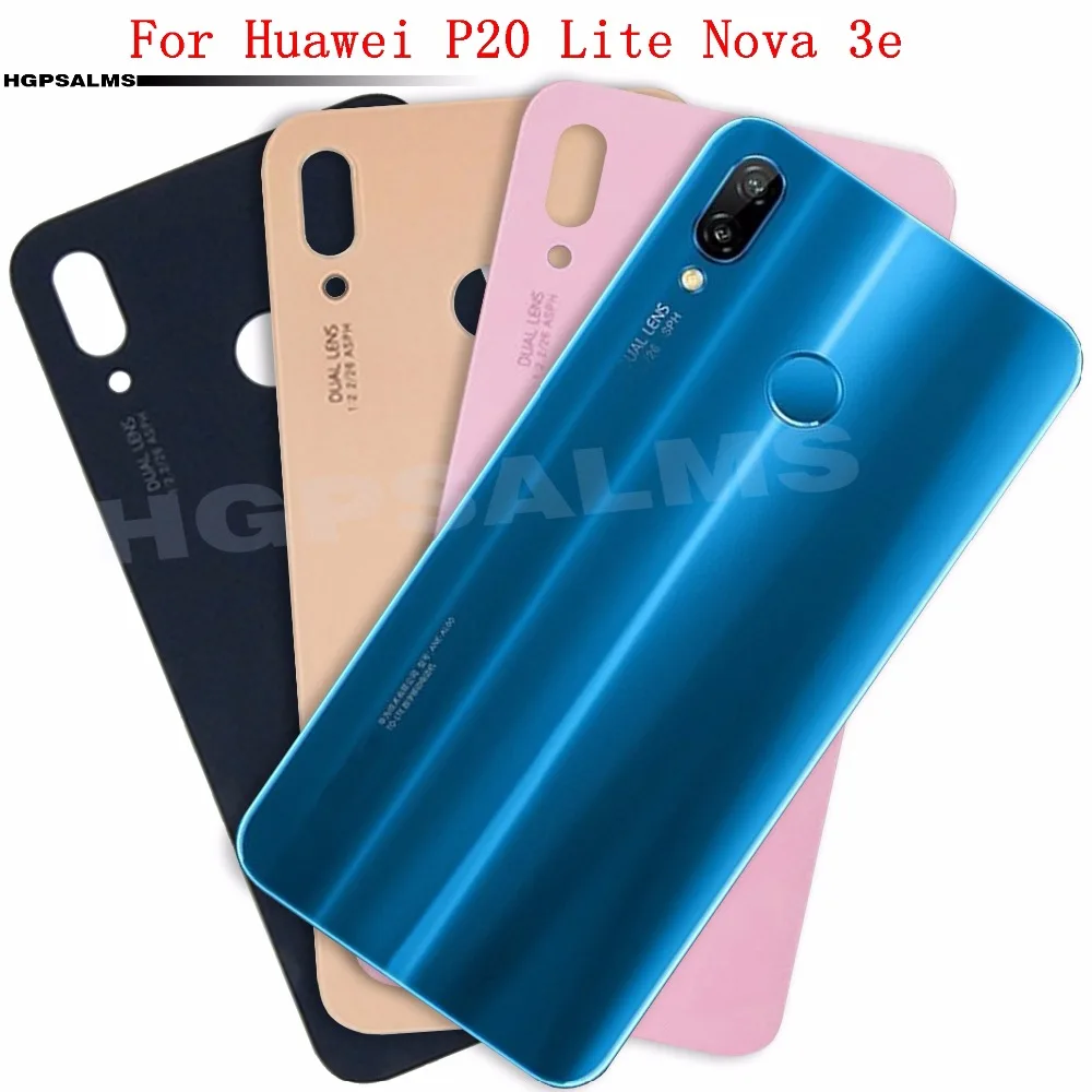 Для Huawei p20 Lite Nova 3e сзади Батарея задняя крышка Корпус корпус отпечатков пальцев