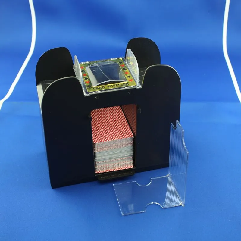 6-колоды Шаффл машина Poker Card Shuffler автоматическое повороты машина карт шарканье- Машинка для перемешивания карт