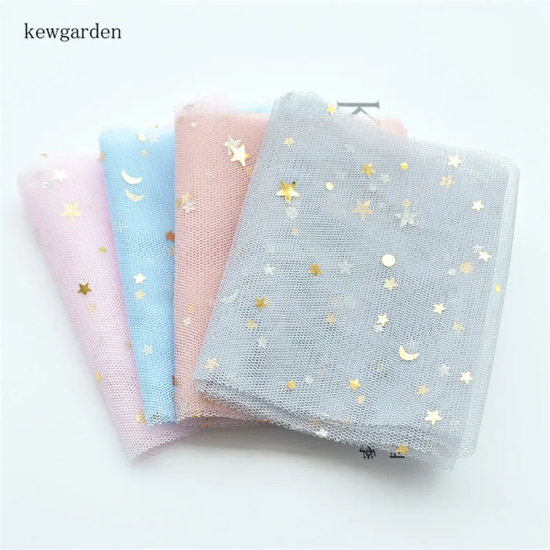 Кружевная марлевая лента Kewgarden 6 см 8 10 Moon Stars ручная изготовленная DIY для волос