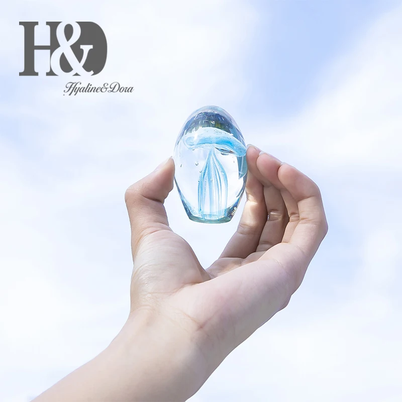 H & D набор из 4 ручная работа стеклянная фигура Океаническая и морская жизнь
