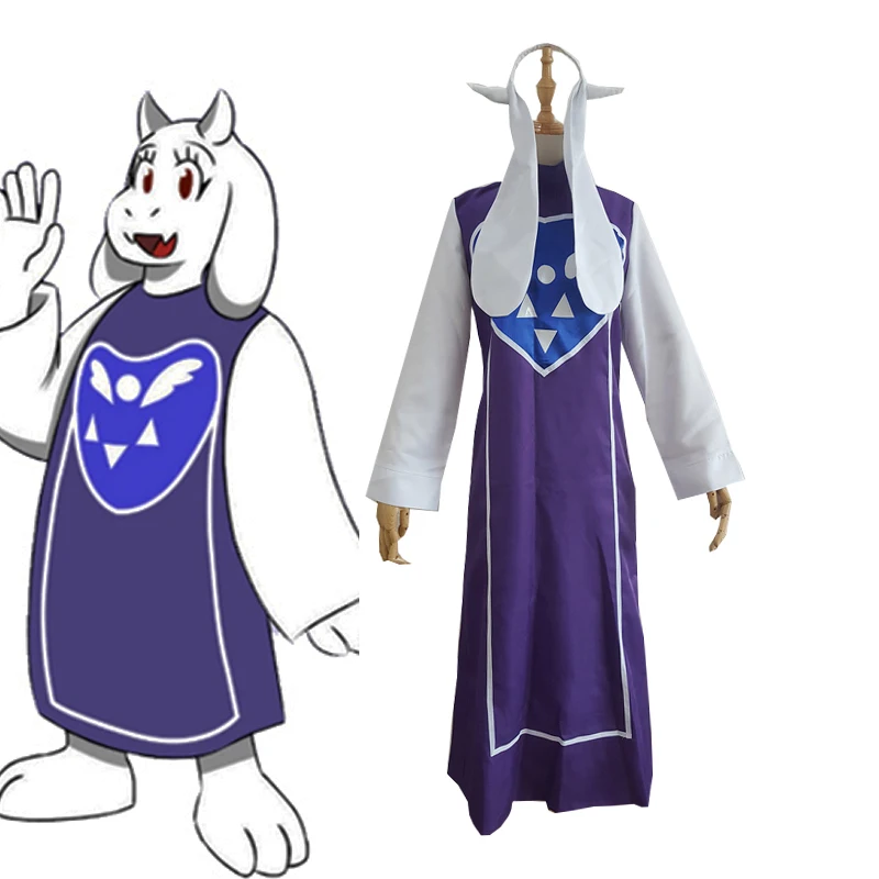 Женский костюм для косплея из игры Undertale Toriel милый Хэллоуина Карнавальная форма