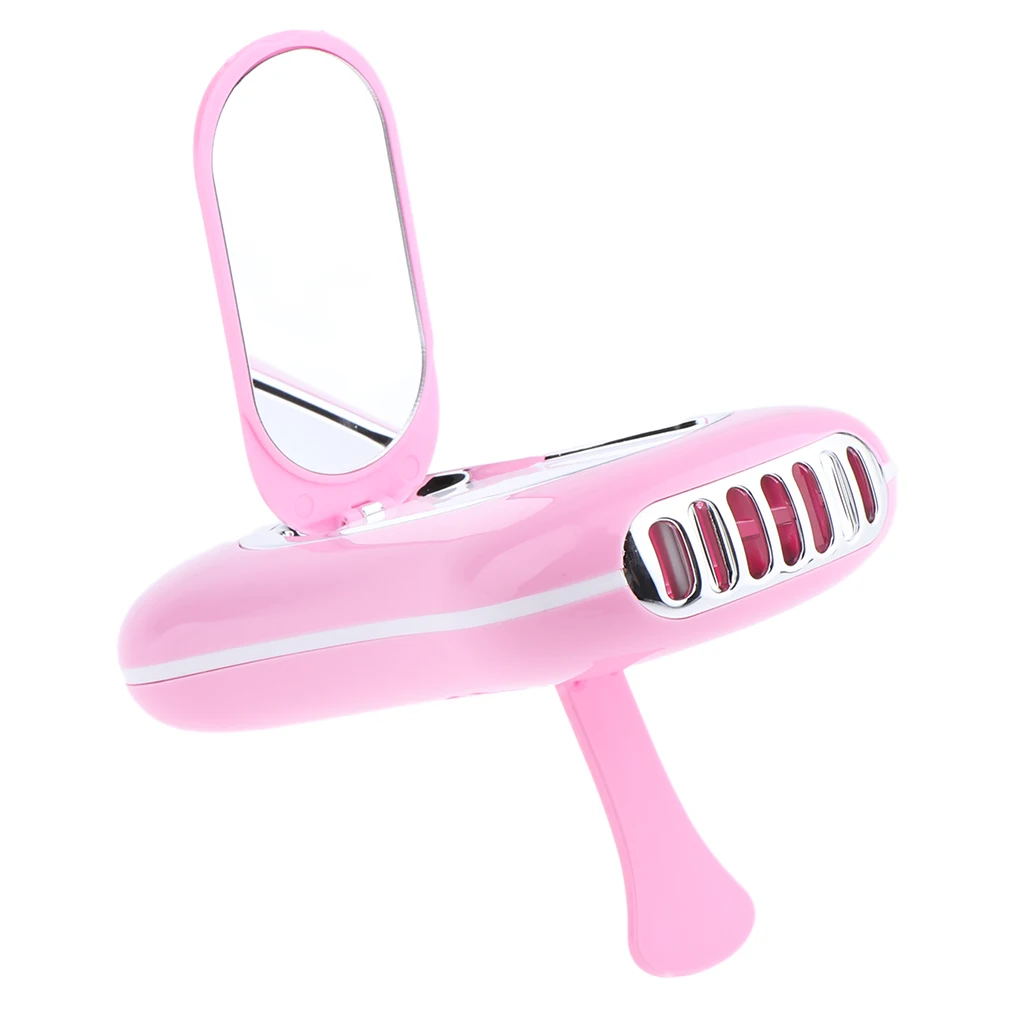 Pink Сушилка для ресниц вентилятор мини USB Перезаряжаемый электрический кондиционер для ногтей и зеркало для прививки ресниц клей для наращивания - Цвет: Pink
