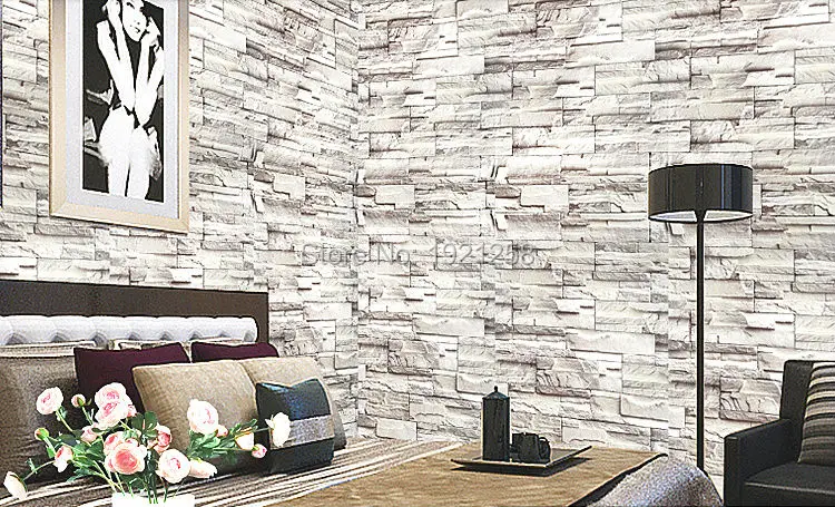 Роскошные виниловые обои с изображением каменной кирпичной стены 5 м 3d кладки