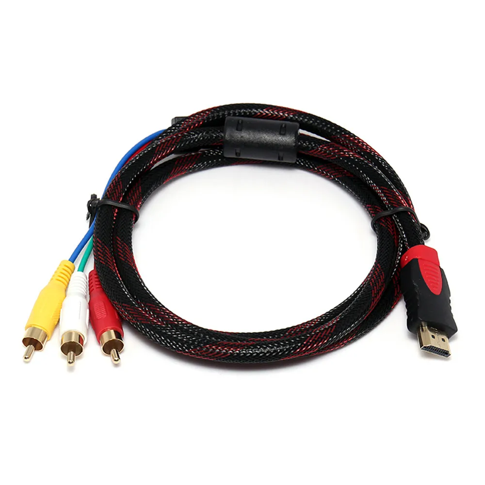 2018 горячая Распродажа 5 футов HDMI штекер к 3 RCA Видео Аудио AV кабель адаптер для ТВ HD